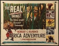 6z479 AFRICA ADVENTURE style B 1/2sh 1954 this is the REAL Africa, huge close up art of big cat!