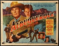 6z480 ALBUQUERQUE style A 1/2sh 1948 Randolph Scott, Gabby Hayes, Barbara Britton in New Mexico!