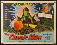 6z570 COSMIC MAN 1/2sh 1959 artwork of soldiers & tanks attacking wacky creature from space!