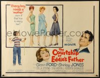 6z571 COURTSHIP OF EDDIE'S FATHER style A 1/2sh 1963 Ron Howard helps Glenn Ford choose his new mother!