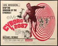 6z582 CYBORG 2087 1/2sh 1966 Michael Rennie must stop the invasion of the cyborgs, cool sci-fi!