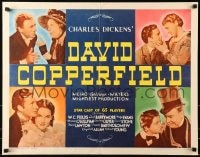 6z588 DAVID COPPERFIELD 1/2sh R1962 W.C. Fields stars as Micawber in Charles Dickens' classic story!