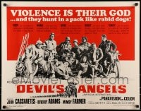 6z597 DEVIL'S ANGELS 1/2sh 1967 Corman, Cassavetes, their god is violence, lust - law they live by