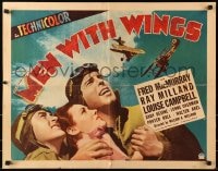 6z787 MEN WITH WINGS style A 1/2sh 1938 Fred MacMurray, Ray Milland, cool image of WWI airplanes!