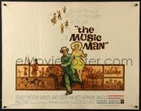 6z801 MUSIC MAN laminated 1/2sh 1962 Robert Preston, Shirley Jones, art of parade, classic musical!