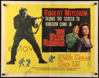 6z804 NIGHT FIGHTERS style A 1/2sh 1960 Robert Mitchum runs wild with a red-hot machine gun in his hands!