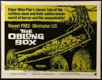 6z812 OBLONG BOX 1/2sh 1969 Vincent Price, Edgar Allan Poe's tale of living dead, cool horror art!