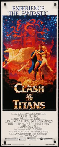 6z085 CLASH OF THE TITANS insert 1981 Ray Harryhausen, fantasy art by Greg & Tim Hildebrandt!