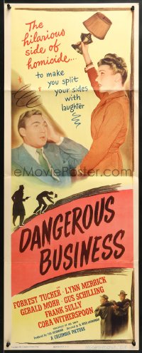 6z103 DANGEROUS BUSINESS insert 1946 Lynn Merrick, Shemp Howard, Willis, Hall & Sully!