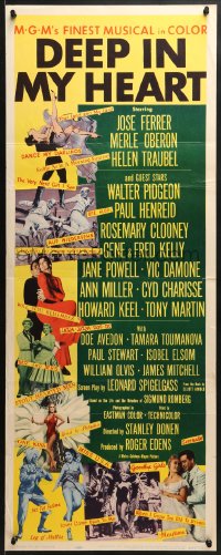 6z110 DEEP IN MY HEART insert 1954 MGM's finest musical, top MGM stars!