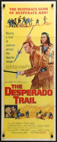 6z114 DESPERADO TRAIL insert 1966 art of Lex Barker as Old Shatterhand, Pierre Brice!