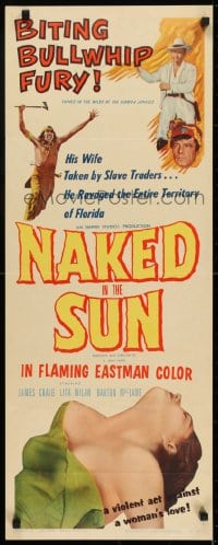 6z262 NAKED IN THE SUN insert 1957 white slavery filmed in the wilds of Florida's jungles!