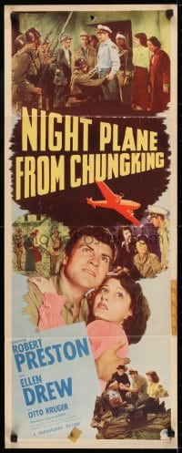 6z269 NIGHT PLANE FROM CHUNGKING insert 1943 great images of Robert Preston with sexy Ellen Drew!