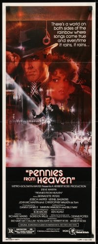 6z286 PENNIES FROM HEAVEN insert 1981 great Bob Peak art of Steve Martin & sexy Bernadette Peters