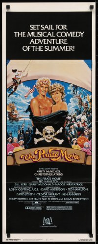 6z289 PIRATE MOVIE insert 1982 great art of sexy Kristy McNichol & Christopher Atkins!