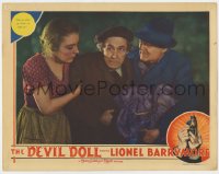 7c445 DEVIL DOLL LC 1936 Tod Browning, Lionel Barrymore needs to hide because they're after him!