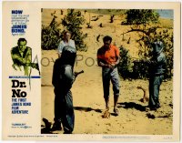 7c465 DR. NO LC #1 1962 Ursula Andress watches Sean Connery as James Bond held at gunpoint!