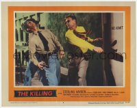 7c626 KILLING LC #4 1956 Kubrick, great c/u of Sterling Hayden wearing sunglasses & punching a cop!