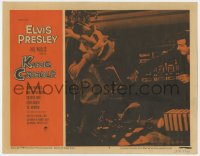 7c627 KING CREOLE LC #7 1958 great close up of Elvis Presley in brawl, directed by Michael Curtiz!