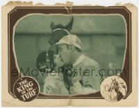 7c635 KING OF THE TURF LC 1926 horse racing jockey Kenneth Harlan kissing Patsy Ruth Miller, rare!