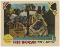 7c644 KIT CARSON LC 1928 close up of Fred Thomson sitting with Native American Indian chief!