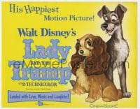 7c126 LADY & THE TRAMP TC R1962 Walt Disney dog cartoon classic, great scenes, rare first release!