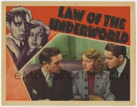 7c657 LAW OF THE UNDERWORLD LC 1938 close up of Chester Morris, Anne Shirley & Walter Abel!