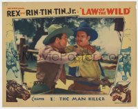 7c658 LAW OF THE WILD chapter 1 LC 1934 full-color Custer + Rin Tin Tin Jr. border art, Man Killer!