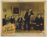 7c662 LEAVE IT TO BLONDIE LC 1945 Penny Singleton & others watch Arthur Lake as Dagwood sing!