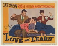 7c682 LOVE & LEARN LC #2 1947 Jack Carson, Robert Hutton, Martha Vickers & Janis Page, spanking!