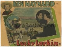 7c137 LUCKY LARKIN LC 1930 Ken Maynard & his horse Tarzan with pretty Nora Lane, ultra rare!