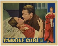 7c793 PAROLE GIRL LC 1933 great romantic close up of Ralph Bellamy & Mae Clarke embracing in bed!