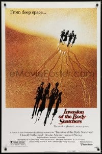 7g707 INVASION OF THE BODY SNATCHERS advance 1sh 1978 Philip Kaufman sci-fi, read the Dell book!