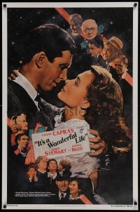 7g711 IT'S A WONDERFUL LIFE Kilian 1sh R1990 James Stewart, Donna Reed, Lionel Barrymore