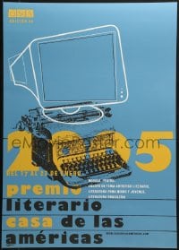 7g307 CASA DE LAS AMERICAS PRIZE Cuban silkscreen poster 2005 cool different art of computer!