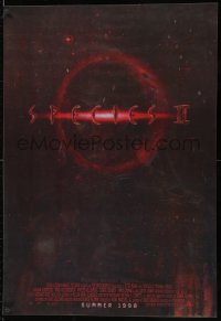 7g894 SPECIES II lenticular 1sh 1998 great image of sexy alien Natasha Henstridge!