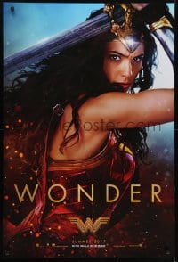 7g989 WONDER WOMAN teaser DS 1sh 2017 sexiest Gal Gadot in title role/Diana Prince, Wonder!