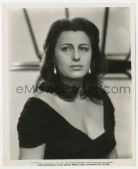 7h086 ANNA MAGNANI 8.25x10 still 1956 Bud Fraker portrait of the worried Italian actress!