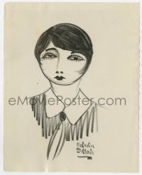 7h113 BEBE DANIELS 8x10 still 1930s cool caricature art by newspaper cartoonist Malcolm St. Clair!