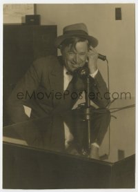 7h977 WILL ROGERS deluxe 7.5x10.5 still 1920s great close up smiling while talking on the phone!