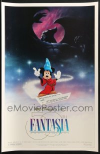 7m341 LOT OF 32 FANTASIA R90 UNFOLDED 18X27 SPECIAL POSTERS 1990 Disney musical classic!