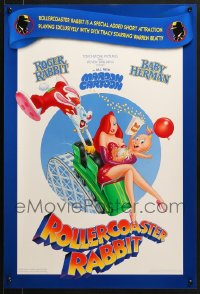 7m340 LOT OF 42 ROLLERCOASTER RABBIT UNFOLDED 18X27 SPECIAL POSTERS 1990 Roger Rabbit & Jessica!