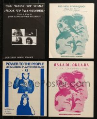 7m150 LOT OF 4 BEATLES FRENCH AND BELGIAN SHEET MUSIC 1960s-1970s Let It Be & more!