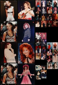 7m281 LOT OF 46 COLOR 8X10 REPRO PHOTOS OF FEMALE SINGERS 2000s great portraits performing & more!