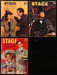 7m153 LOT OF 3 STAGE MAGAZINES 1939 The Magazine of After Dark, great cover images!