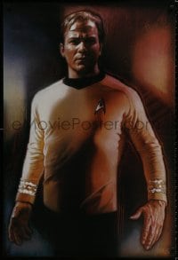 7r612 STAR TREK CREW 27x40 commercial poster 1991 Drew art of William Shatner as Captain Kirk!