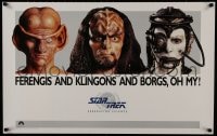 7r733 STAR TREK FEDERATION SCIENCE 22x35 special poster 1992 Ferengis and Klingons and Borgs!