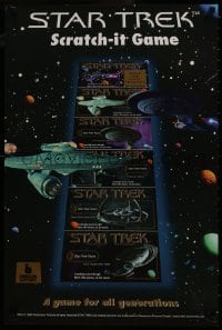 7r729 STAR TREK 20x30 special poster 1998 different U.S.S. Enterprises, scratch-it-game!