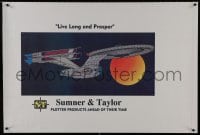 7r244 STAR TREK 24x36 advertising poster 1980s live long and prosper, Sumner and Taylor!