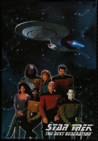 7r933 STAR TREK: THE NEXT GENERATION 25x37 German special poster 1997 Stewart, Frakes, cast!